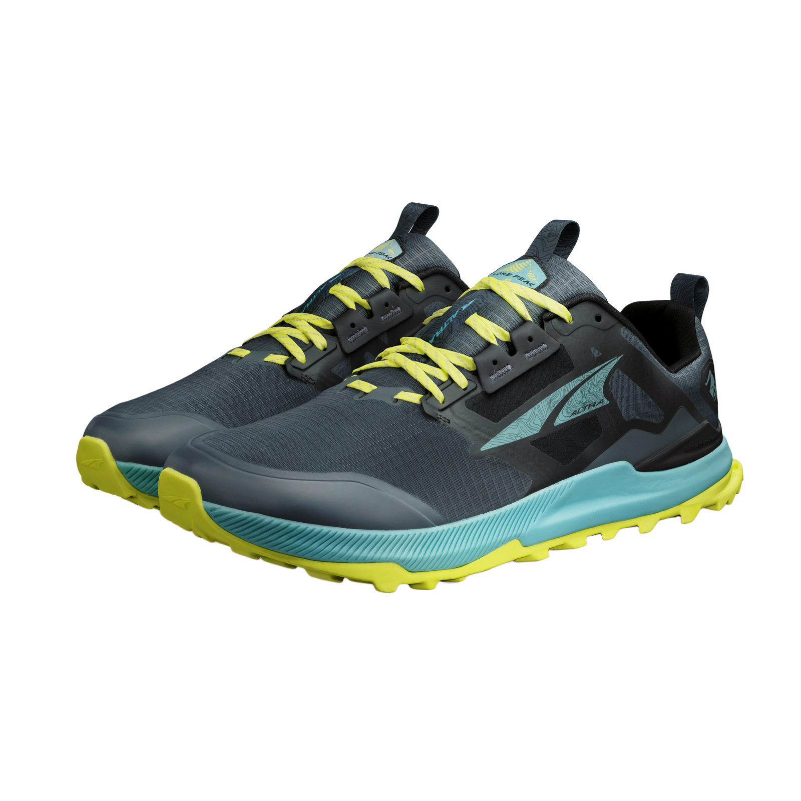 Men's Lone Peak 8 Black/Green - ver - 5
