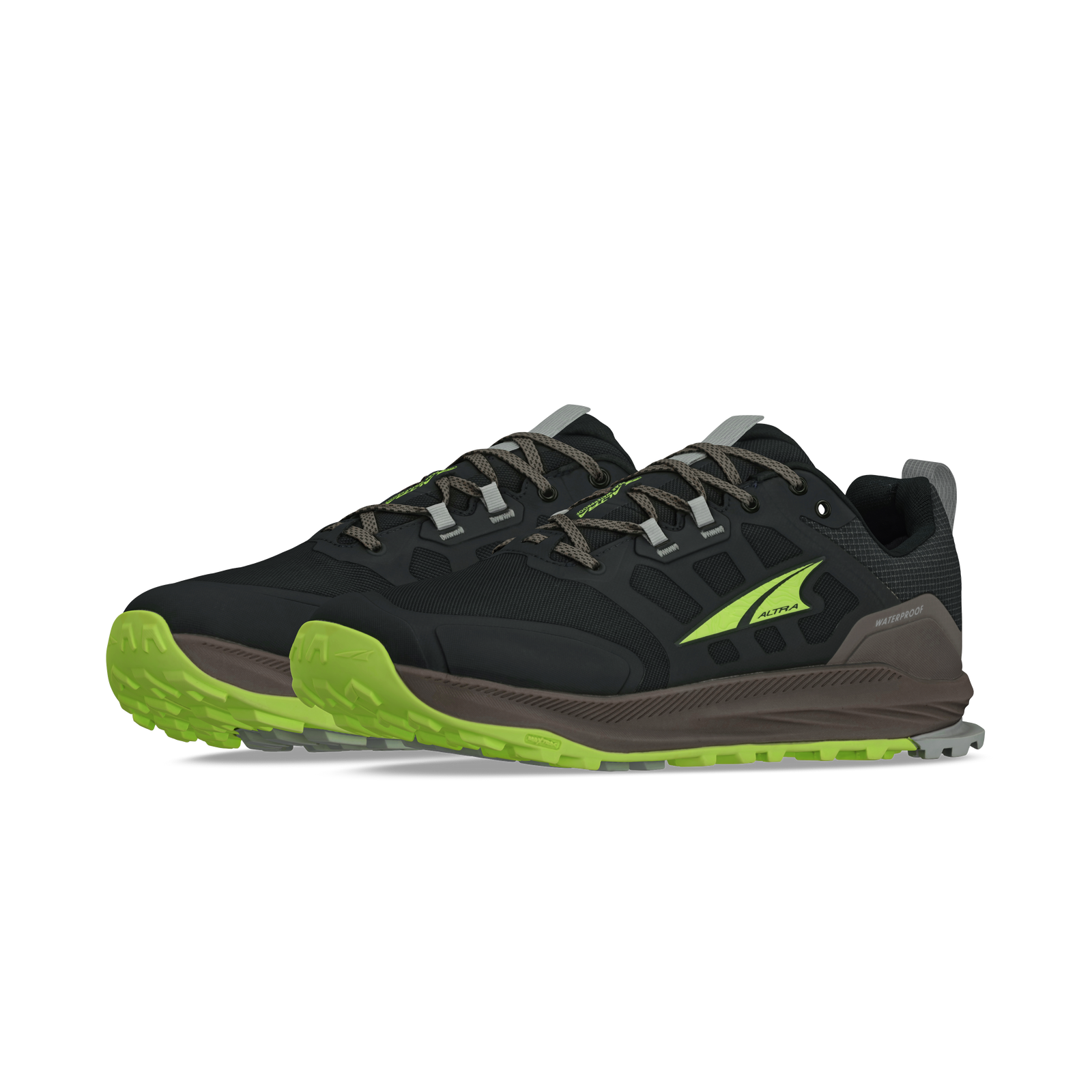 Men's Lone Peak 9 Waterproof Low Lime/Black - ver - 5