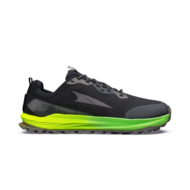 Men's Lone Peak 9+ - Black/Dark Gull Gray/Green Gecko / 6